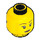 LEGO Gelb Groß Betty Minifigure Kopf (Einbau-Vollbolzen) (3626 / 66166)