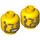 LEGO Yellow Blacksmith Castle Head (Recessed Solid Stud) (3626 / 96078)