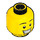 LEGO Yellow Blacktron Fan Minifigure Head (Recessed Solid Stud) (3626 / 16122)