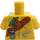 LEGO Gelb Bolobo Torso mit Kreuz Gürtel (973)