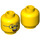 LEGO Gelb Boy Camper mit Rucksack Minifigure Kopf (Einbau-Vollbolzen) (3626 / 39135)