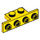 LEGO Gelb Halterung 1 x 2 - 1 x 4 mit abgerundeten Ecken (2436 / 10201)