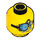 LEGO Gelb Brains Diver Kopf (Sicherheitsbolzen) (3626 / 94434)