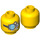 LEGO Yellow Brains Diver Head (Safety Stud) (3626 / 94434)
