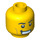LEGO Yellow Brawny Boxer Head (Safety Stud) (3626 / 11980)