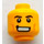 LEGO Yellow Brawny Boxer Head (Safety Stud) (3626 / 11980)