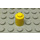 LEGO Geel Steen 1 x 1 Ronde met Solid Stud zonder lip aan onderzijde