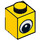 LEGO Jaune Brique 1 x 1 avec Eye avec une tache blanche sur la pupille (88394 / 88395)