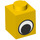 LEGO Geel Steen 1 x 1 met Oog zonder vlek op pupil (40038 / 48409)