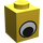 LEGO Gelb Backstein 1 x 1 mit Eye ohne Punkt auf der Pupille (82357 / 82840)