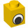 LEGO Geel Steen 1 x 1 met Eye zonder vlek op pupil (82357 / 82840)