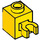 LEGO Gelb Backstein 1 x 1 mit Vertikale Clip (O-Clip öffnen, Hohlbolzen) (60475 / 65460)