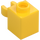 LEGO Yellow Brick 1 x 1 with Vertical Clip (&#039;U&#039; Clip, Solid Stud) (30241 / 60475)