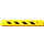 LEGO Geel Steen 1 x 10 met Zwart en Geel Danger Strepen (Links) Sticker (6111)