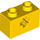 LEGO Gelb Backstein 1 x 2 mit Achse Loch („+“ Öffnung und Unterrohr) (31493 / 32064)