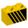 LEGO Jaune Brique 1 x 2 avec Noir diagonal lines Droite avec tube inférieur (3004 / 31917)
