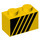 LEGO Gelb Backstein 1 x 2 mit Schwarz diagonal lines mit Unterrohr (3004 / 31916)