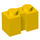 LEGO Yellow Brick 1 x 2 with Groove (4216)