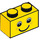 LEGO Yellow Brick 1 x 2 with Smiling Face with Freckles (3004)
