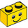 LEGO Giallo Mattoncino 1 x 2 con Smiling Viso con lentiggini (3004 / 88399)