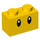 LEGO Gelb Backstein 1 x 2 mit Zwei Augen mit Unterrohr (3004 / 76893)