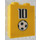 LEGO Yellow Brick 1 x 2 x 2 with &#039;10&#039;, Football Sticker with Inside Axle Holder (3245)