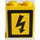 LEGO Yellow Brick 1 x 2 x 2 with Electrical Danger Sign - Left Sticker with Inside Axle Holder (3245)