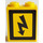 LEGO Giallo Mattoncino 1 x 2 x 2 con Electrical Danger Sign (Destra) Adesivo con supporto per asse interno (3245)