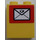 LEGO Jaune Brique 1 x 2 x 2 avec Envelope Autocollant avec support d&#039;essieu intérieur (3245)