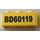 LEGO Jaune Brique 1 x 3 avec &#039;BD60119&#039; Autocollant (3622)