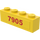 LEGO Jaune Brique 1 x 4 avec &#039;7905&#039; Autocollant (3010)