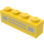 LEGO Yellow Brick 1 x 4 with Chrome Silver Car Grille and Headlights (Printed) (3010 / 6146)