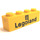 LEGO Žlutá Kostka 1 x 4 s Legoland-logo Černá (3010)