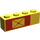 LEGO Yellow Brick 1 x 4 with Mail Envelope , outline left (3010)