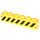 LEGO Yellow Brick 1 x 6 with Black / Yellow Danger Stripes on Both Sides Sticker (3009)