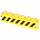 LEGO Jaune Brique 1 x 6 avec Noir / Jaune Danger Rayures sur Both Sides Autocollant (3009)