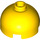 LEGO Gelb Backstein 2 x 2 Runden mit Dome oben (Hohlbolzen, Achshalter) (3262 / 30367)