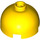LEGO Yellow Brick 2 x 2 Round with Dome Top (Safety Stud, Axle Holder) (3262 / 30367)