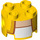LEGO Jaune Brique 2 x 2 Rond avec des trous avec Jaune / Orange / Flesh / blanc Toad Chest (17485 / 94468)