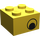 LEGO Yellow Brick 2 x 2 with Black Eye on Both Sides (3003)