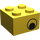 LEGO Gelb Backstein 2 x 2 mit Schwarz Eye auf Both Sides (3003 / 81508)