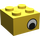 LEGO Yellow Brick 2 x 2 with Eyes (Offset) without Dot on Pupil (3003)