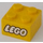 LEGO Keltainen Palikka 2 x 2 jossa Lego logo jossa suljettu &#039;O&#039; (3003)