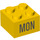 LEGO Yellow Brick 2 x 2 with &#039;MON&#039; (14800 / 97624)