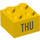 LEGO Geel Steen 2 x 2 met &#039;THU&#039; (14803 / 97630)