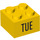 LEGO Geel Steen 2 x 2 met &#039;TUE&#039; (14801 / 97626)