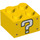 LEGO Geel Steen 2 x 2 met Wit Question Mark Aan 2 Sides (3003 / 69087)