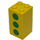 LEGO Gul Kloss 2 x 2 x 3 med Grønn Dots (30145)