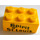 LEGO Keltainen Palikka 2 x 3 jossa Musta letters spirit / st. louis Tarra (Aikaisempi versio, ilman ristitukia) (3002)