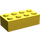 LEGO Geel Steen 2 x 4 (Eerder, zonder kruissteunen) (3001)